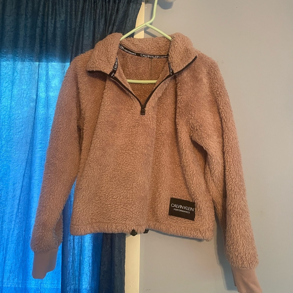 Pink fuzzy sweater, super soft and cozy